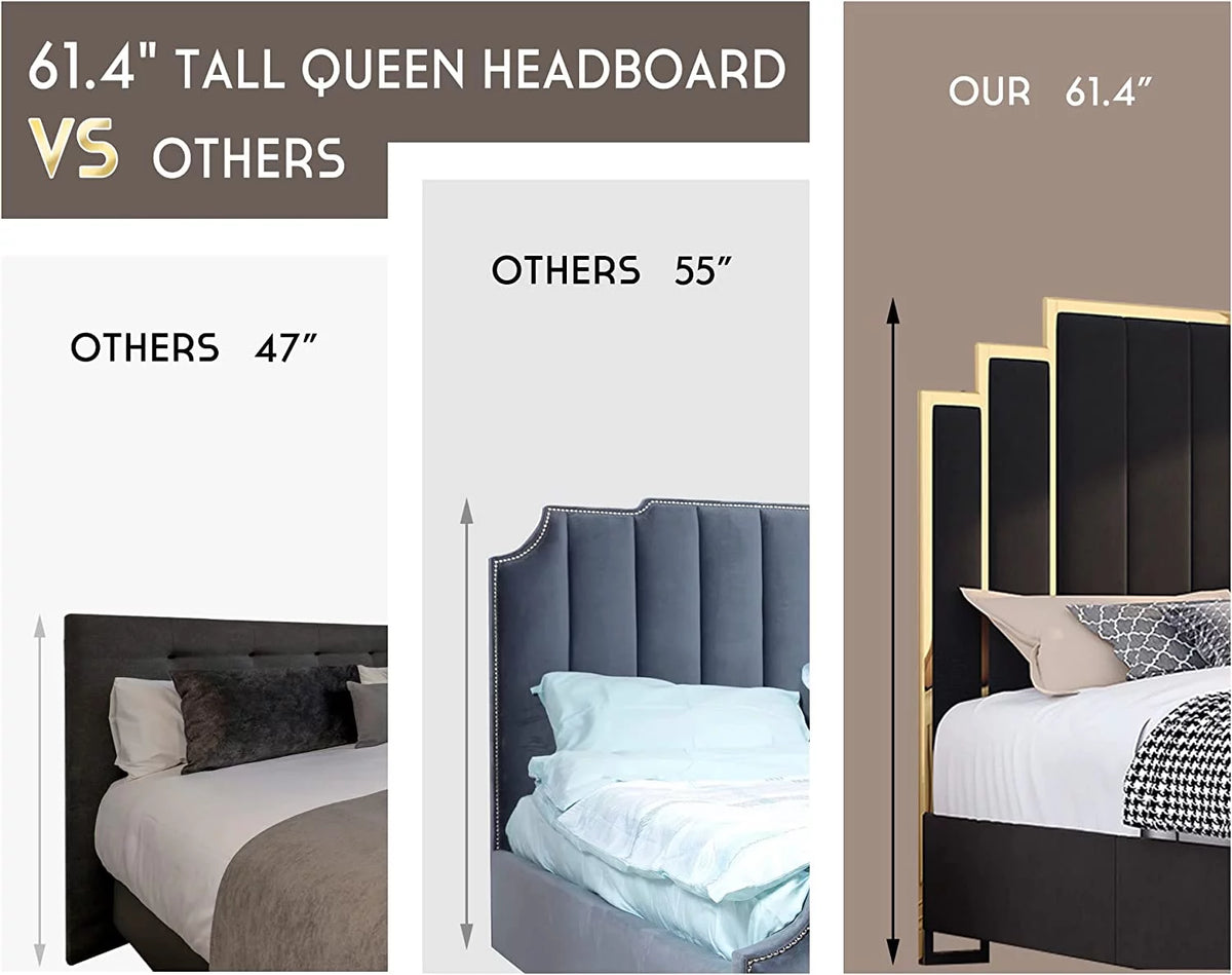 Queen Size Upholstered Bed with Headboard C113