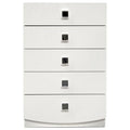 White 5 Drawer Poplar Wood Bedroom Chest Z61320