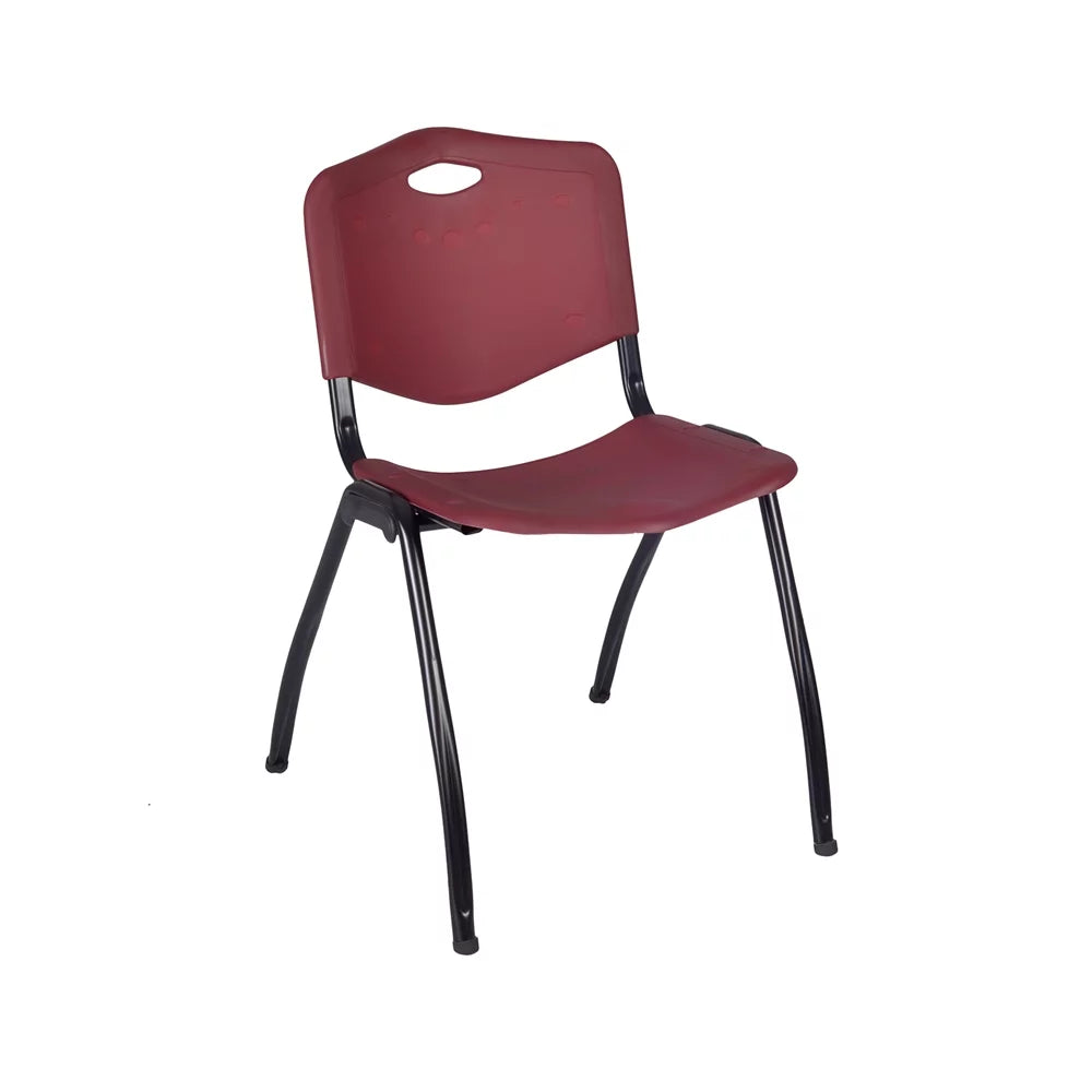36" Square Breakroom Table & 4 Stack Chairs F289787