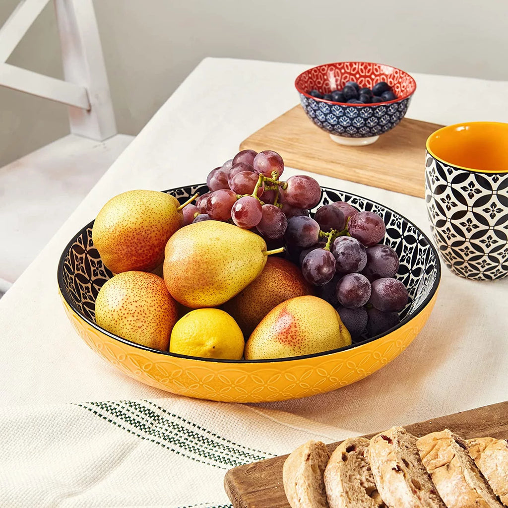 11.5" 2.9 Qt Ceramic Serving Bowls Set of 2 F660