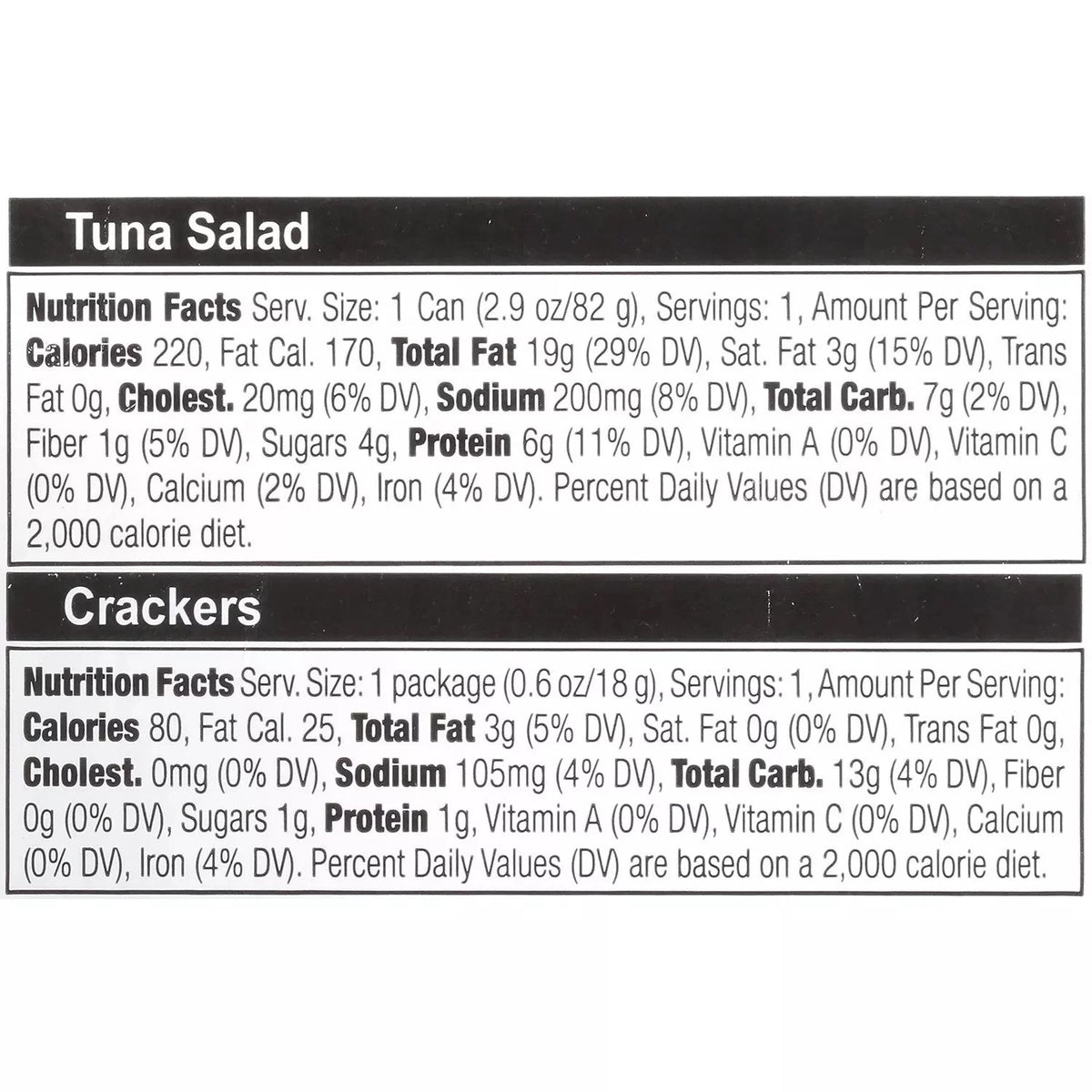 Tuna Salad Snack 9 pk. 3.5 oz. U794