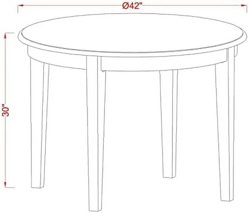Cappuccino 42x42 Inch Round Dining Table V6085