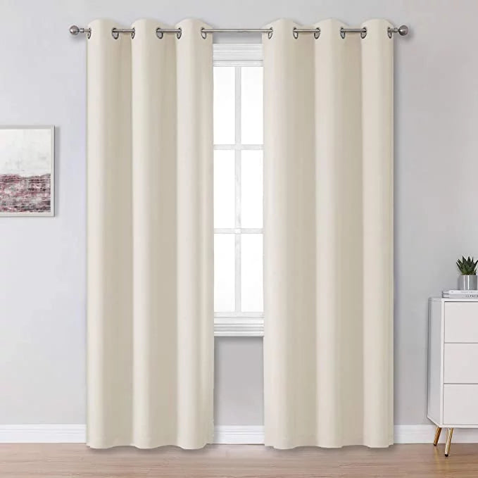 Blackout Curtain Panel Ivory 60 Inch Wide by 72 Inch Long L77572