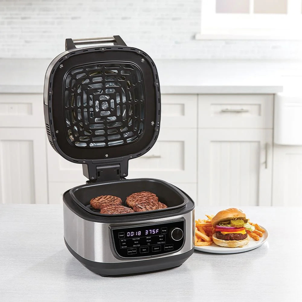 12-in-1 Indoor Grill Air Fryer Combo Stainless Steel K9291