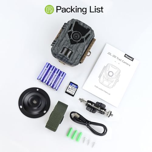 Trail Camera 2 Pack 36 MP 2.7K with 32GB Memory Card 4 Batteries 2.0" LCD Screen 120° Night Vision IP66 Waterproof Y7870