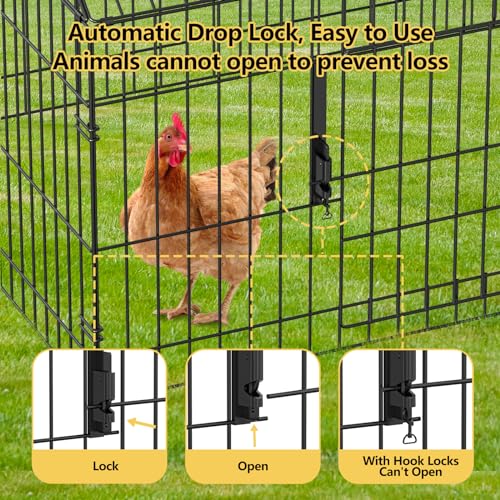Metal Chicken Coop with Cover L84430