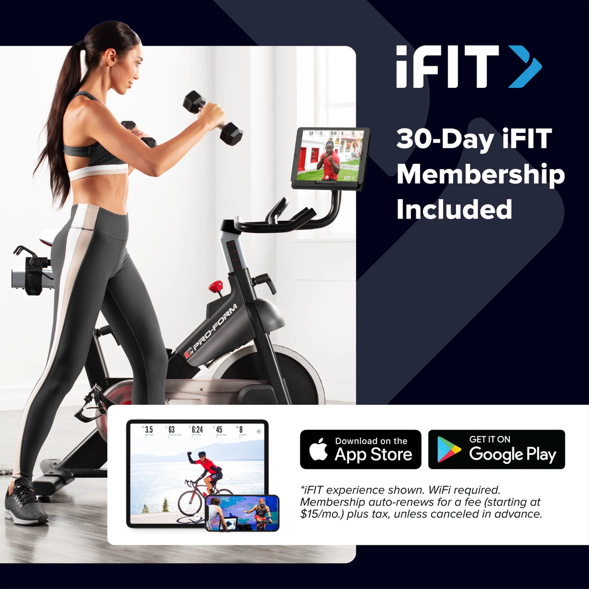 Exercise Bike with Dumbbell Set F44733