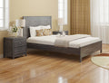 Solid Wood Full Size 3 Piece Bed Set with Bedside Table Set of 2 U6406
