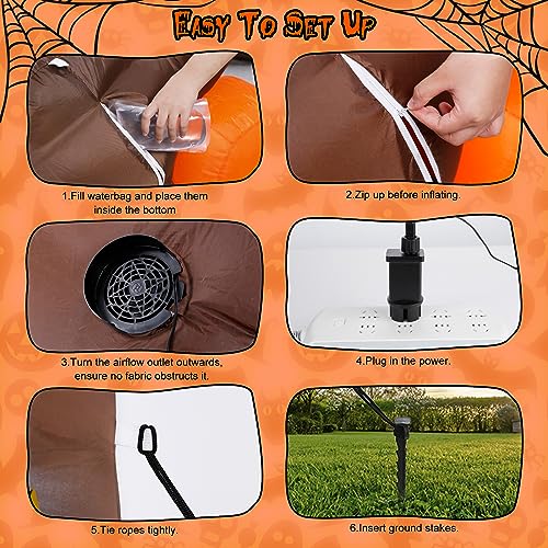 8FT Halloween Inflatable Dead Tree with Ghosts & Pumpkins X9967