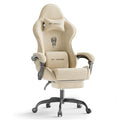 Green Velvet Ergonomic Gaming Chair with Footrest and Massage Lumbar Cushion G29326