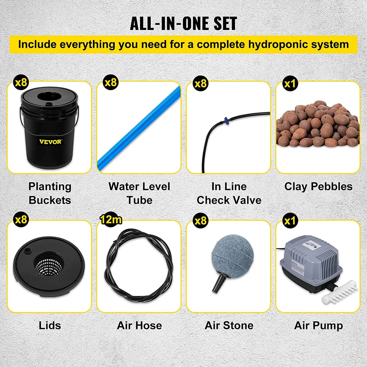 5 gal DWC Hydroponic System F8572