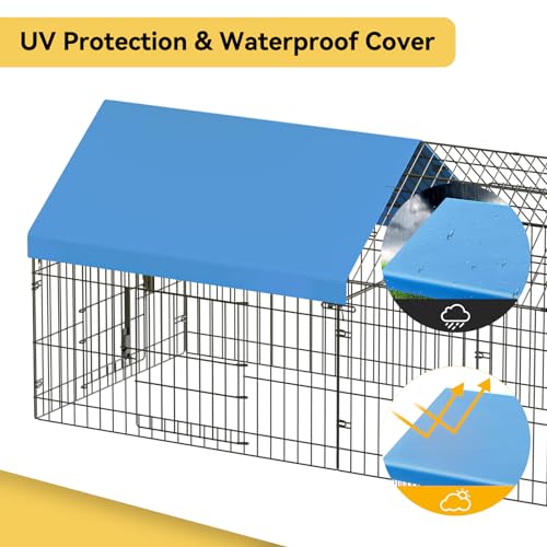 Metal Chicken Coop with Cover L84430