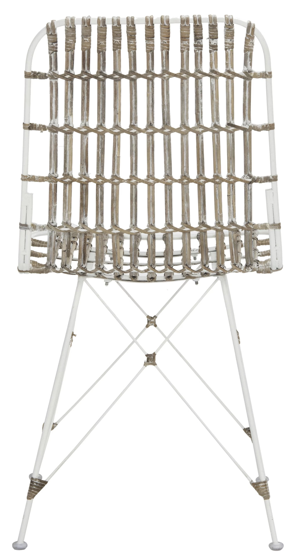 White Wash Wicker Dining Chair Set of 2 L5088