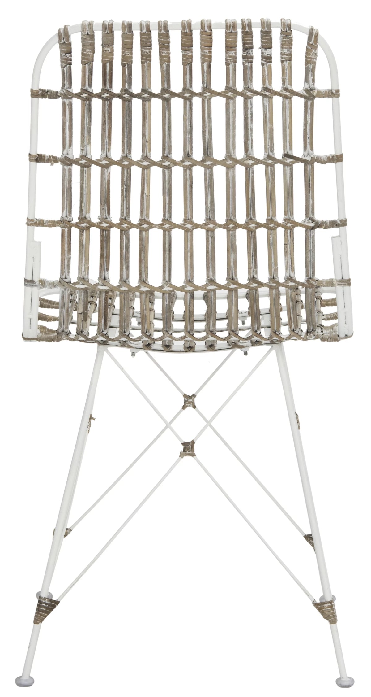 White Wash Wicker Dining Chair Set of 2 L5088