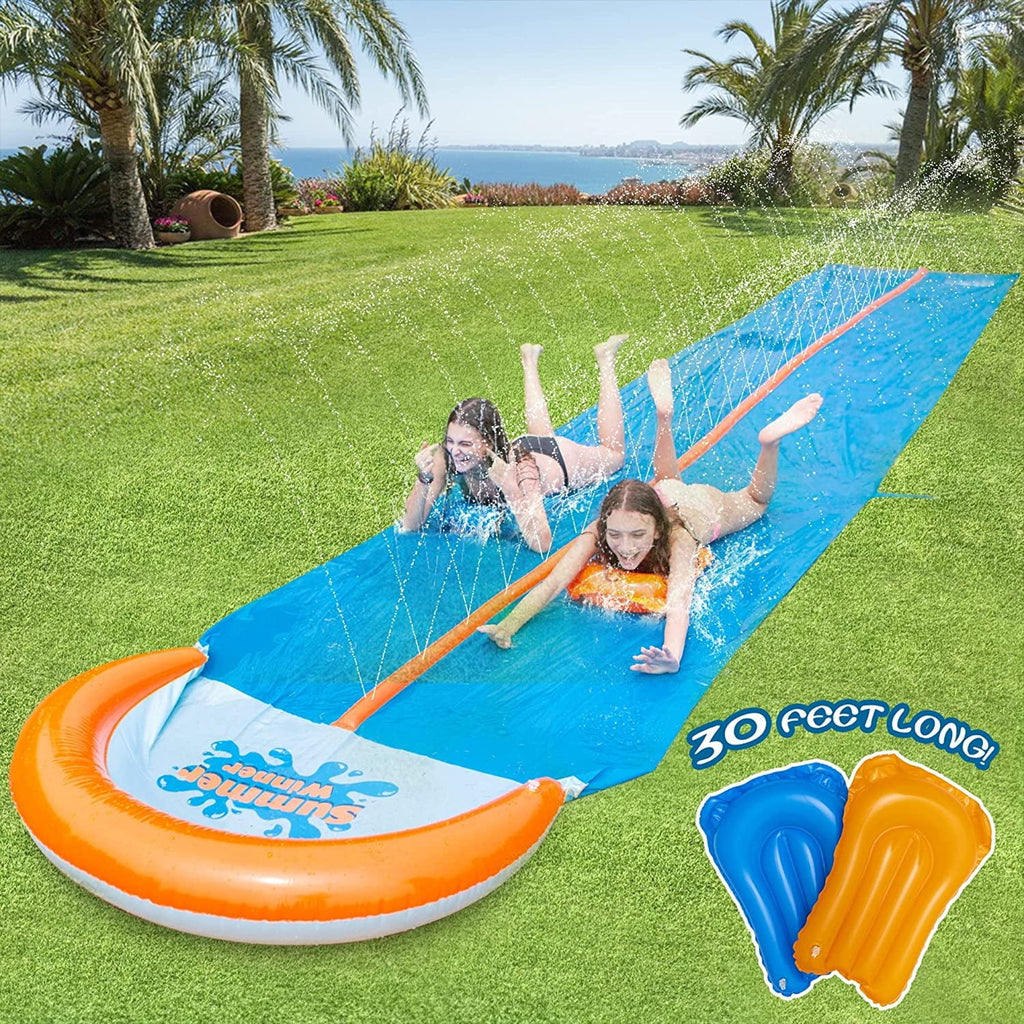 30ft Lawn Water Slide with 2 Body Boards H14529