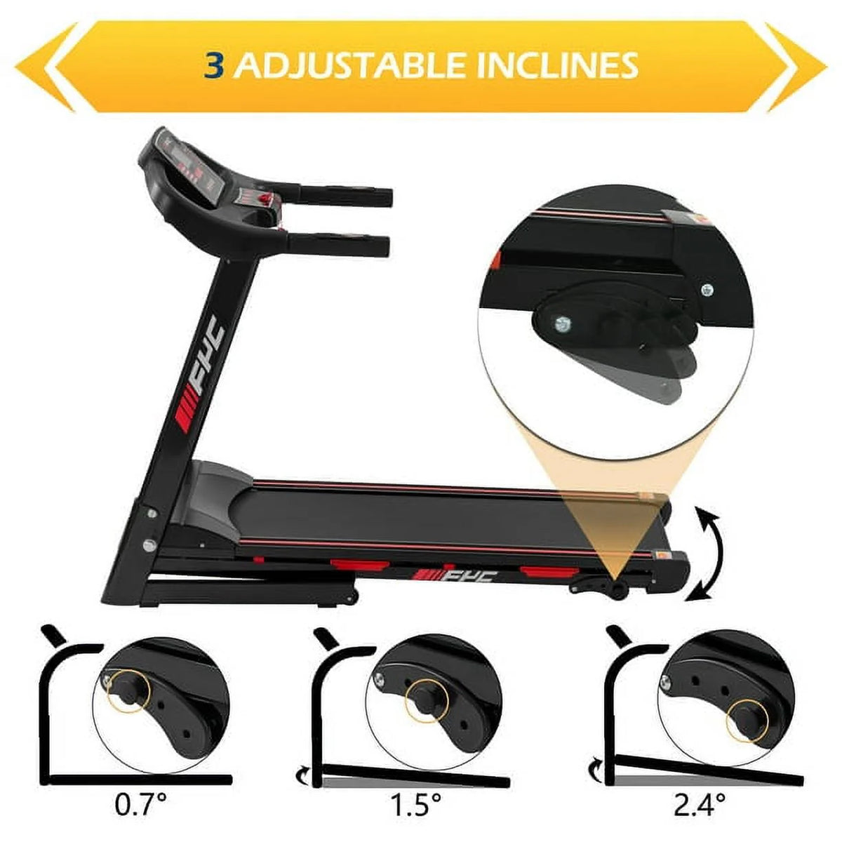 3.5HP Folding Treadmill with 330LB Capacity X2221