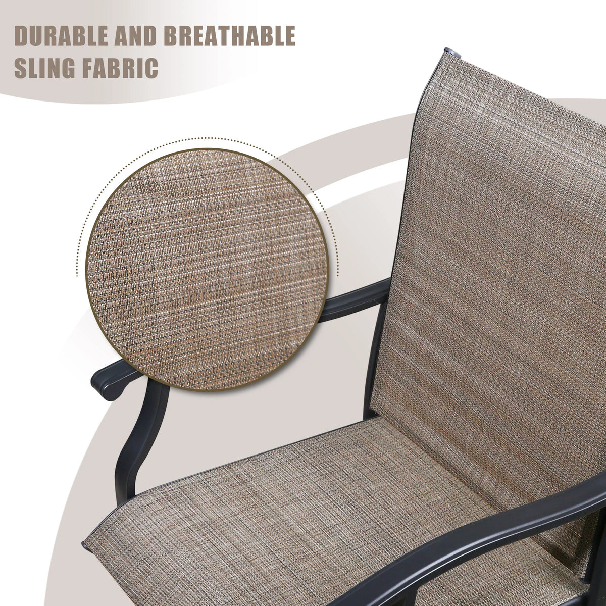 4-Piece Outdoor Swivel Bar Stools with High Back and Armrest Y131118