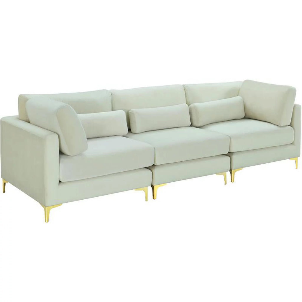 Cream Velvet Modular Sofa Y7775