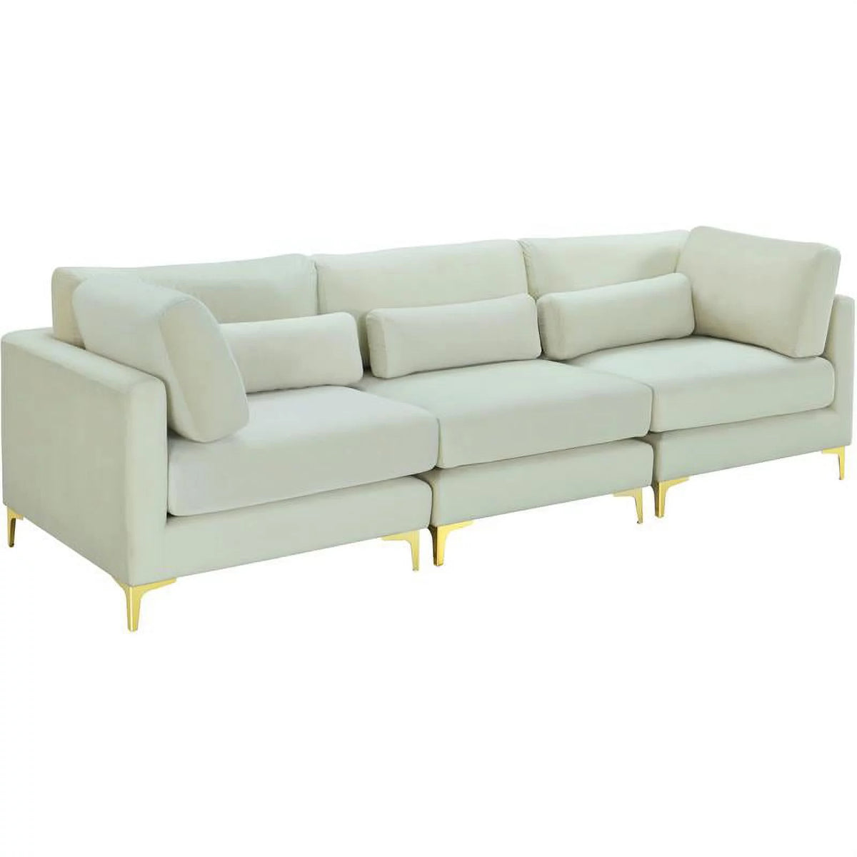 Cream Velvet Modular Sofa Y7775
