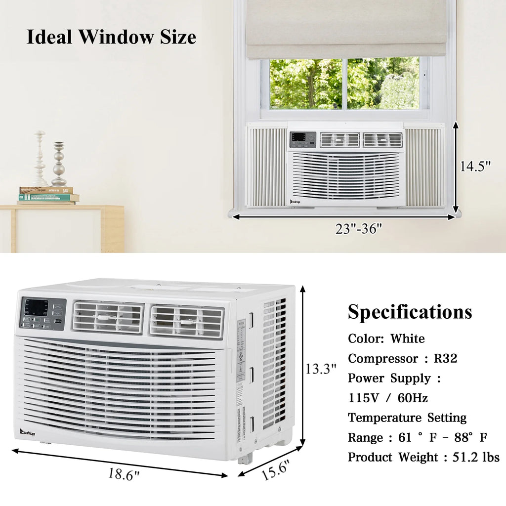 8,000 BTU White Window Air Conditioner U74142