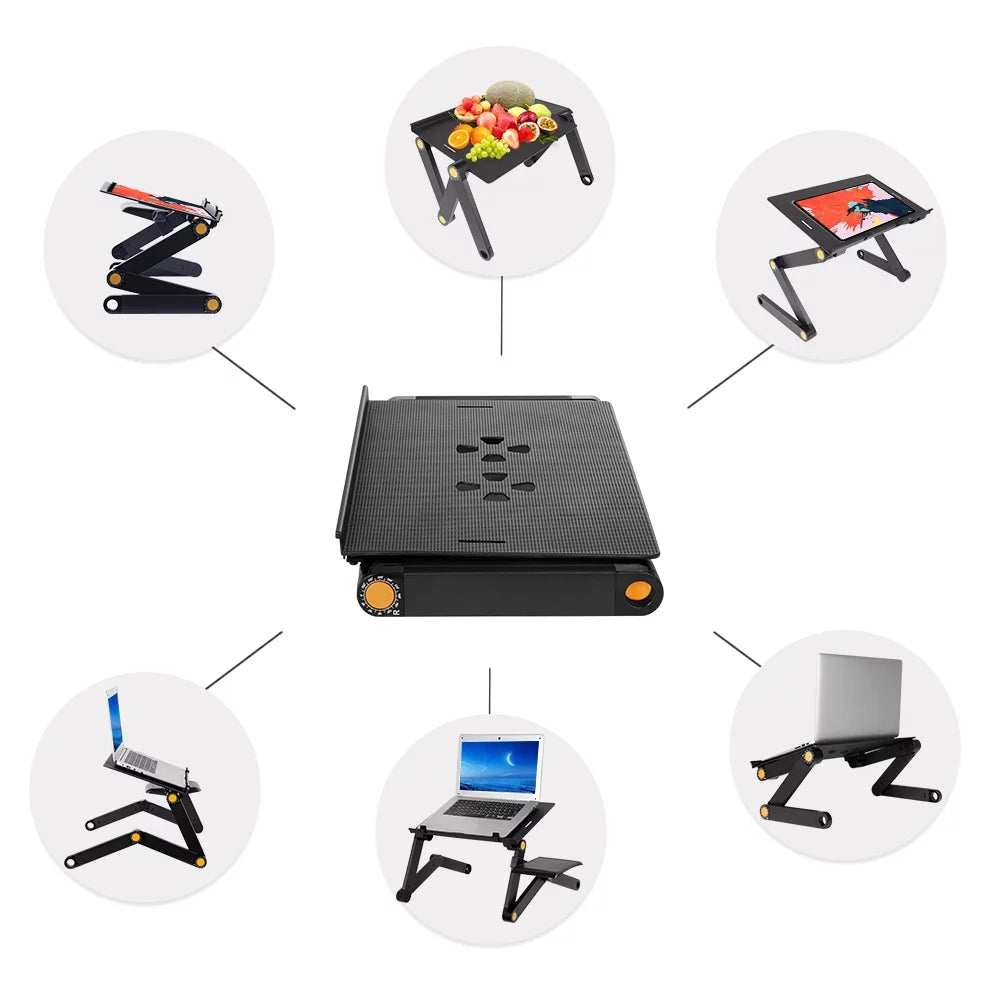 Black Adjustable Folding Laptop Desk Z8157