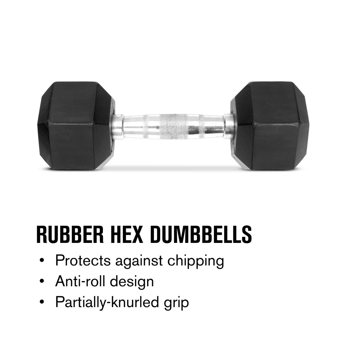 Rubber Hex Dumbbell 45 lbs O70147