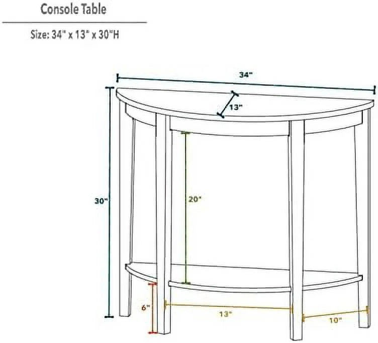 Gray Wood Console Table with Open Compartment T174231
