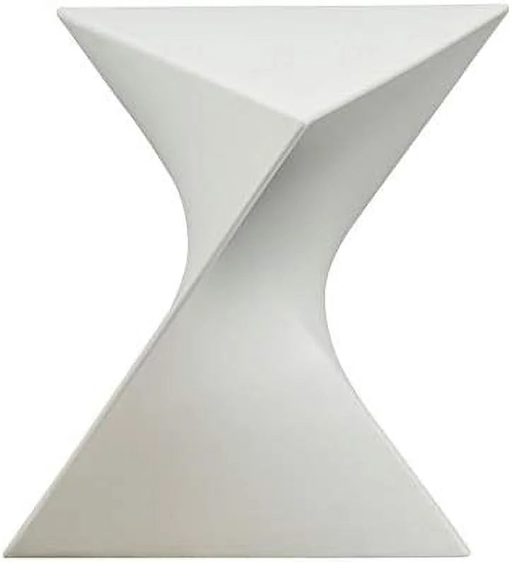White Plastic End Table Set Of 2 O7699