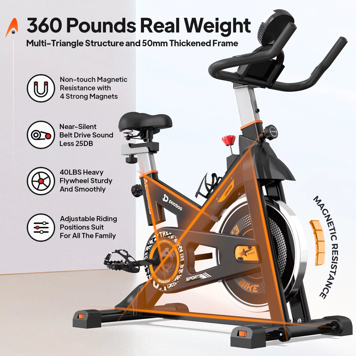 Magnetic Resistance Indoor Cycling Bike Y86628