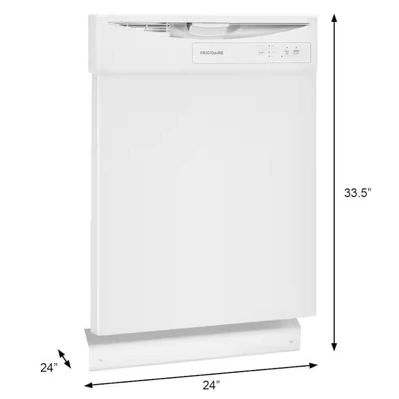 White 24 in. Built-In Tall Tub Dishwasher W1193