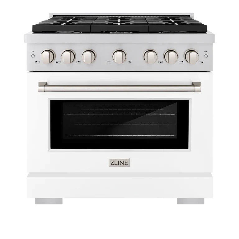 36 5.2 cu. ft. Gas Range with Convection Oven Stainless Steel White Matte Door O679505