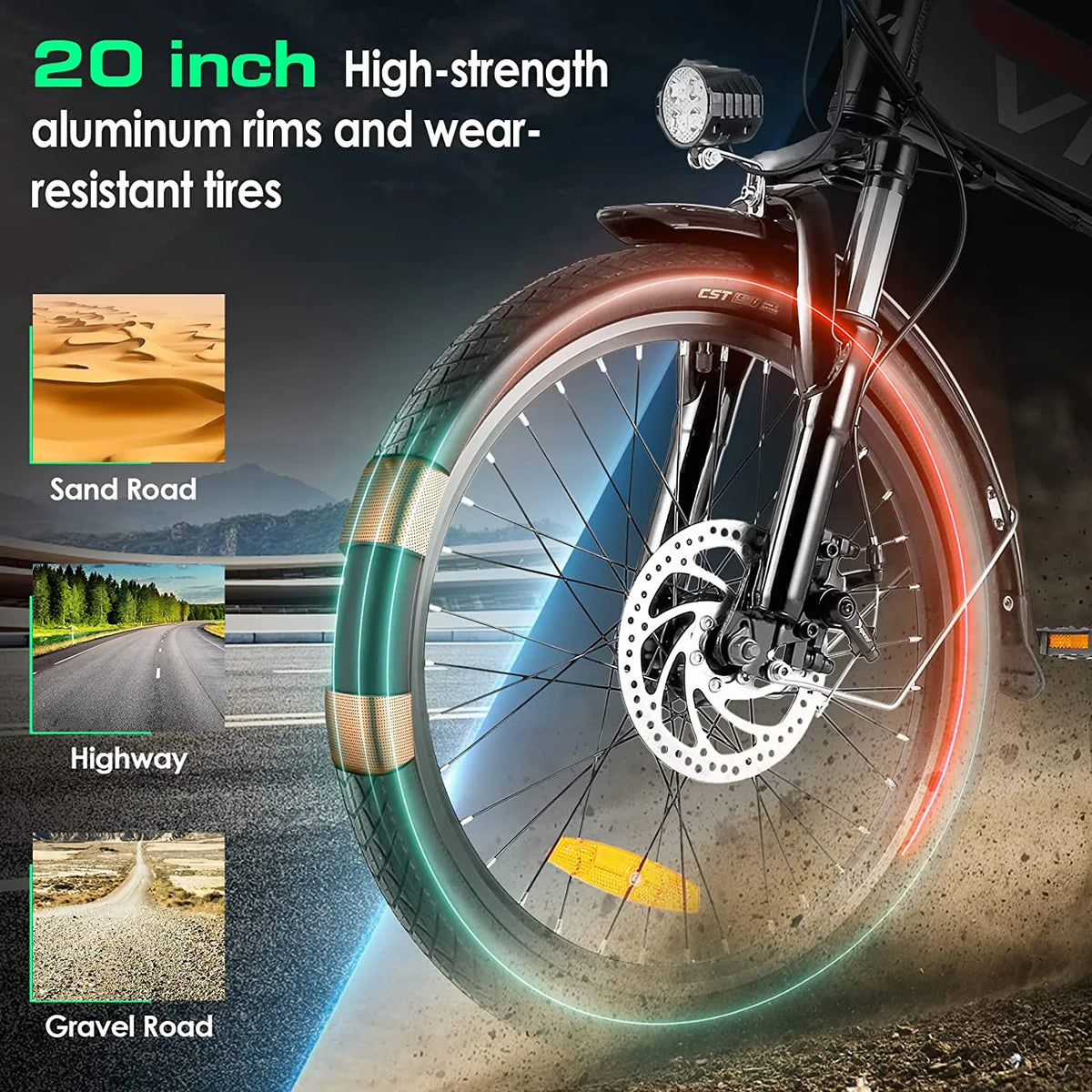 Folding Electric Bike 500W 20MPH L93920