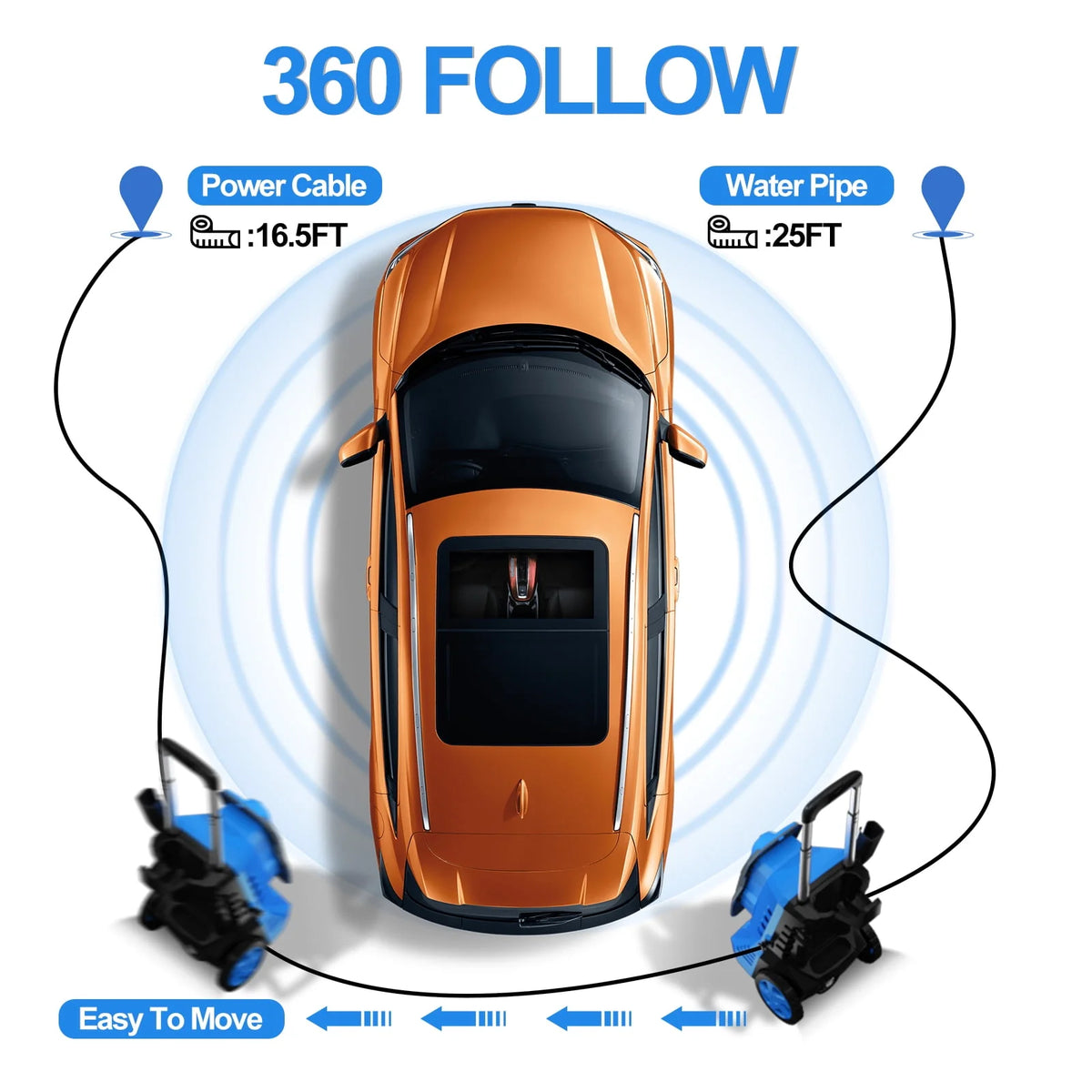 3500 PSI 2.5 GPM Electric Pressure Washer with Foam Cannon S366