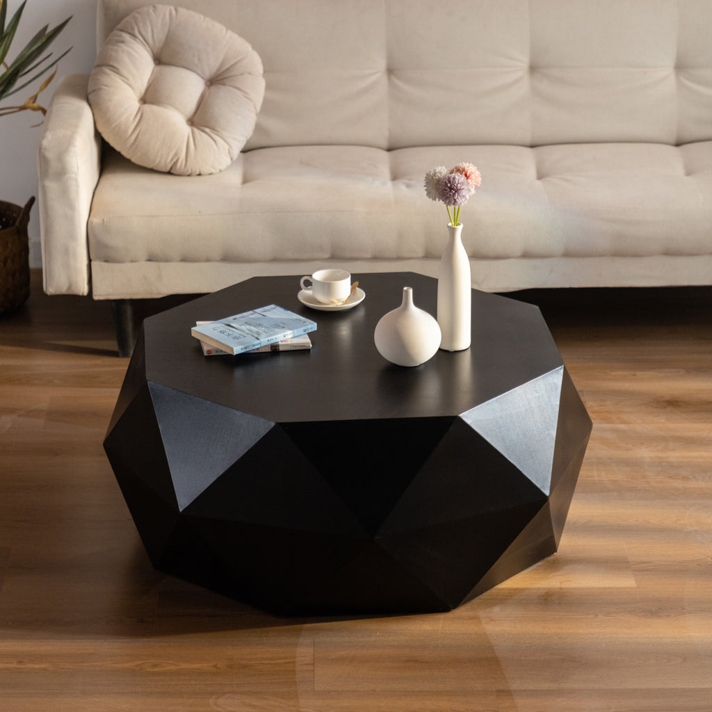 Vintage Style Coffee Table with Embossed Pattern M385986