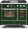 40 Dual Fuel Natural Gas Range Emerald Green Chrome Trim F201842