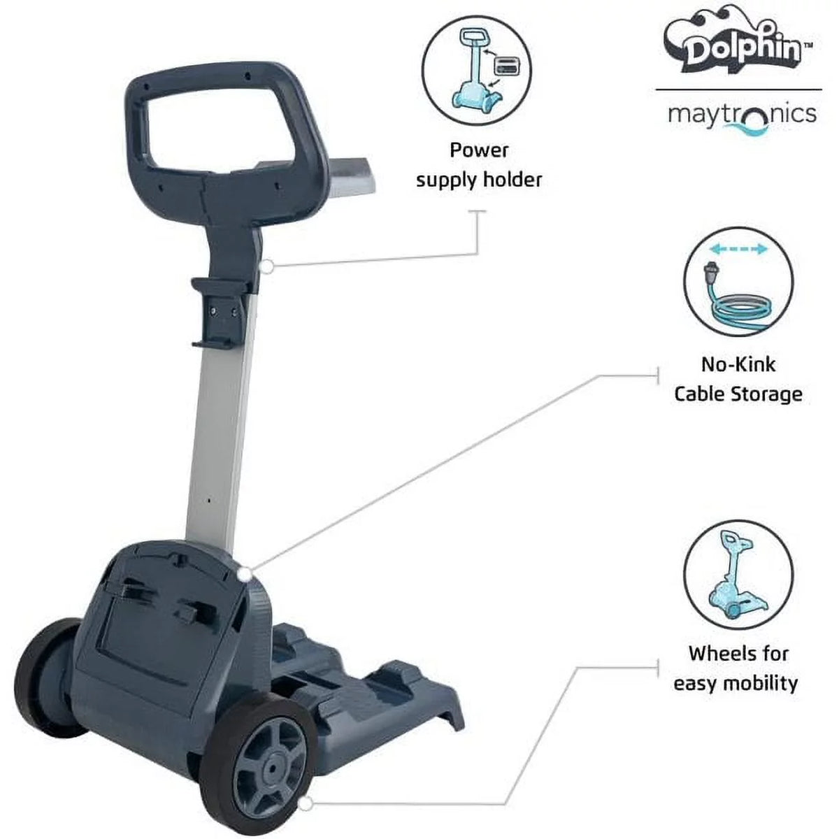 Inground Robotic Pool Cleaner with Caddy & Cover L885948
