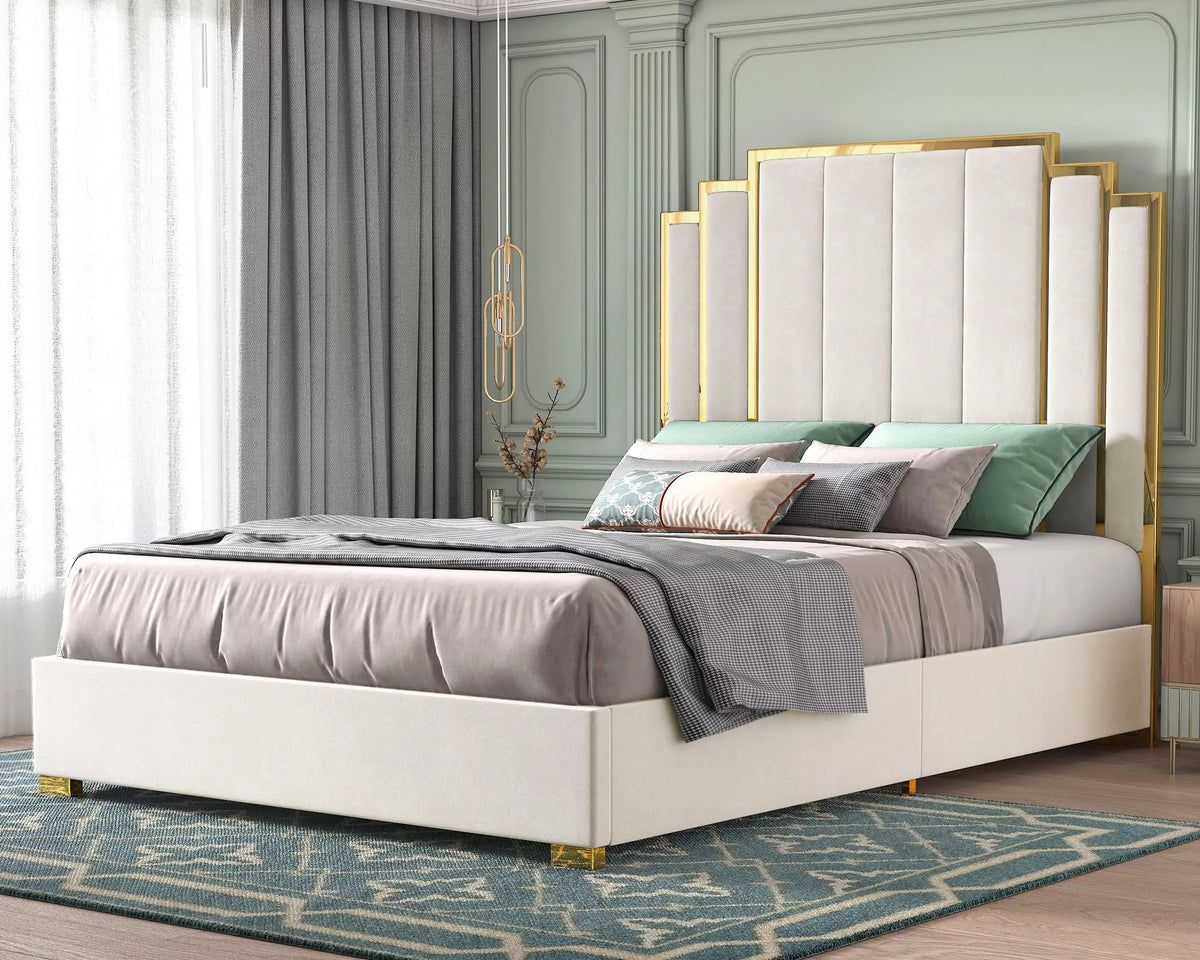 Queen Size Upholstered Bed with Headboard C113