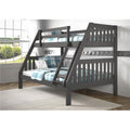 Twin Over Full Bunk Bed Dark Grey D311962