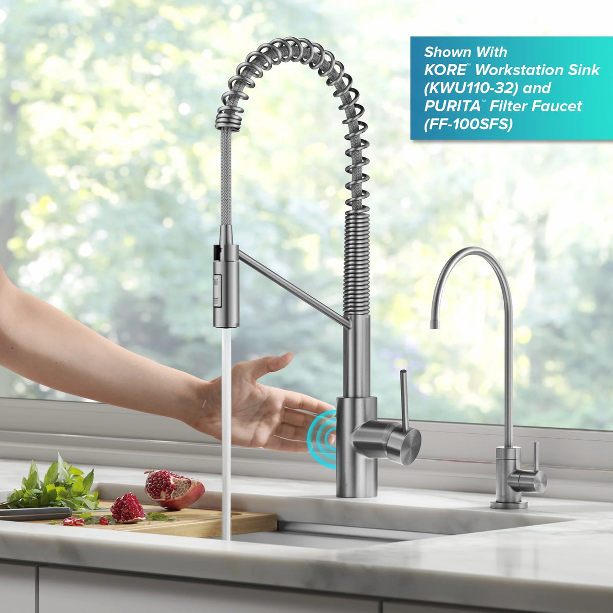 Touchless Sensor Pull-Down Single Handle Kitchen Faucet F63104