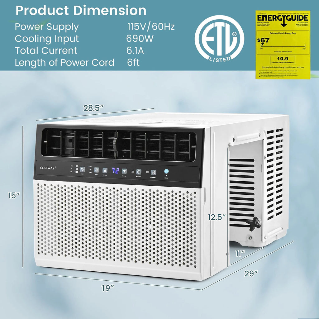 8000 BTU Window Air Conditioner with Remote L595