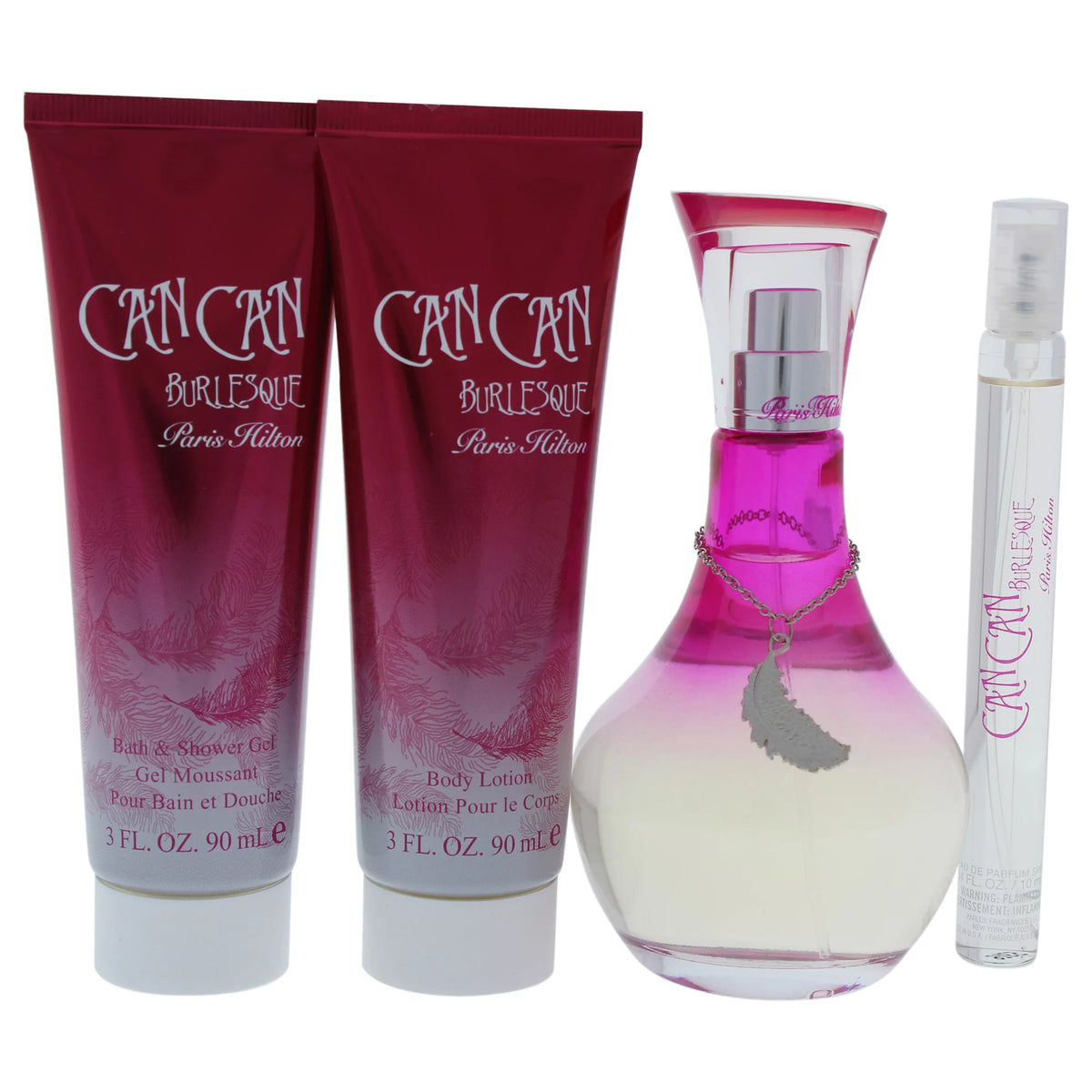 4 Pc Eau De Parfum Spray Body Lotion Bath & Shower Gel Gift Set X48261