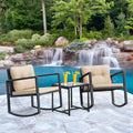 3 Piece Wicker Patio Furniture Set with Coffee Table W56676