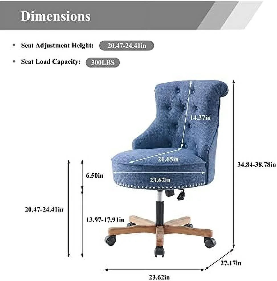Blue Swivel Office Chair with Wheels A421828