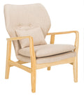 Beige Natural Accent Chair with Pillow G591279