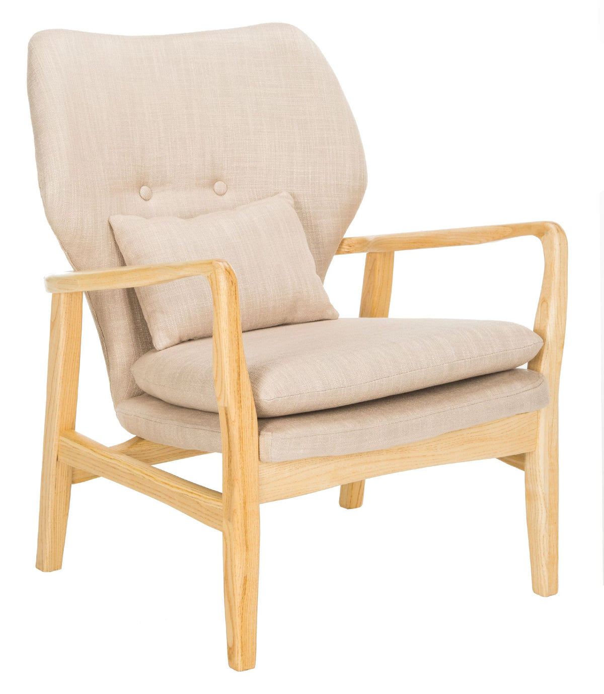 Beige Natural Accent Chair with Pillow G591279
