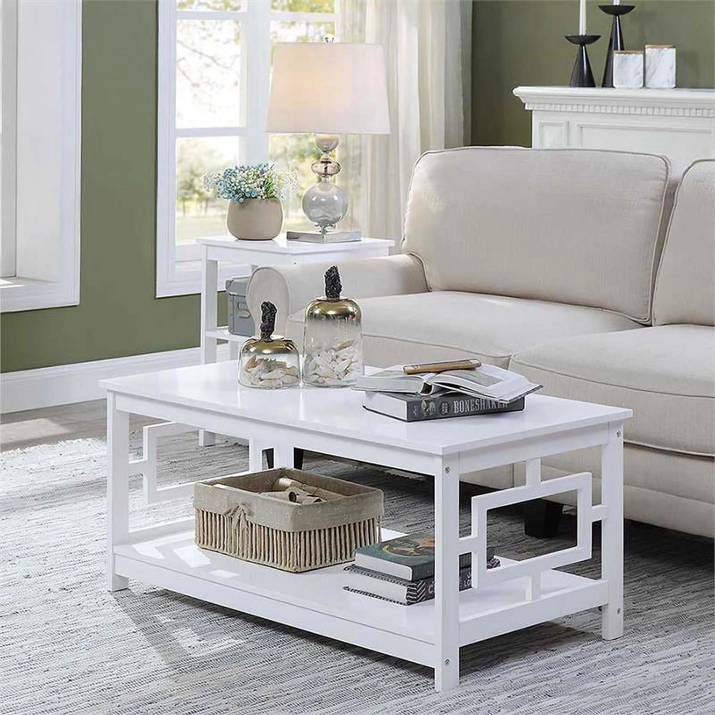 White Wood Coffee Table Q722147