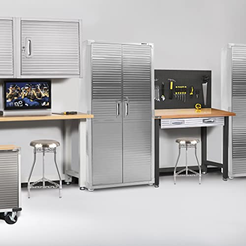 Solid Steel Lockable Metal Storage Cabinet with Adjustable Shelves, 48" W x 24" D x 72" H X185