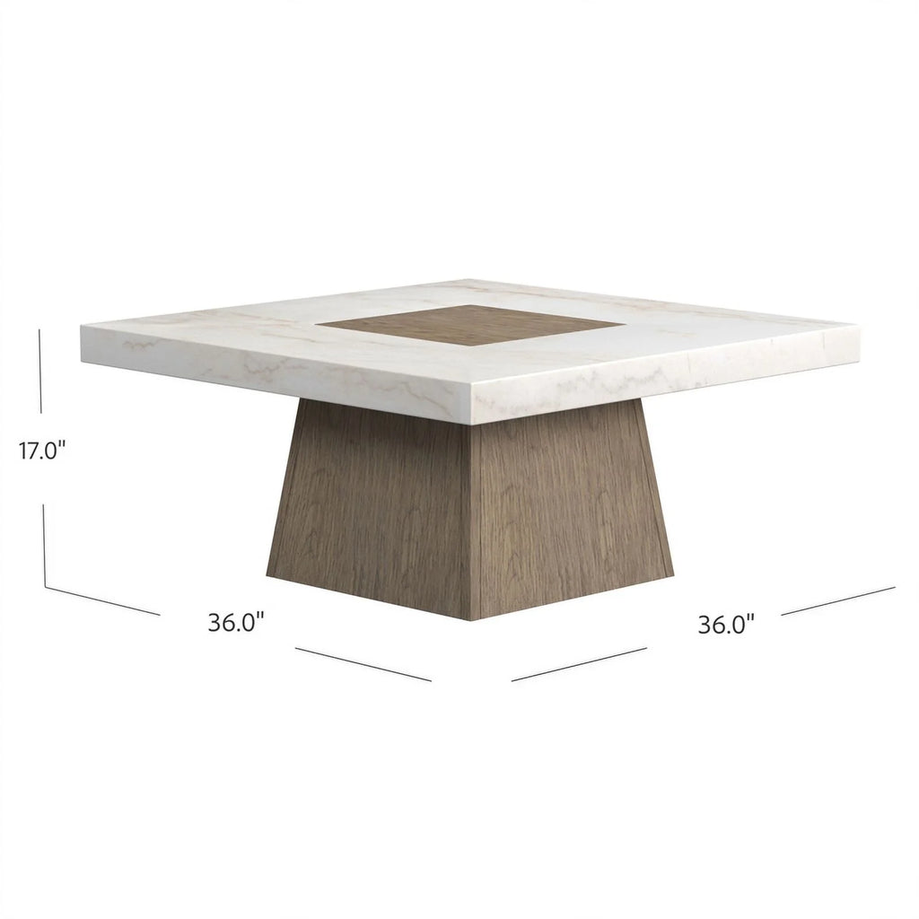 White Marble Cocktail Table D346