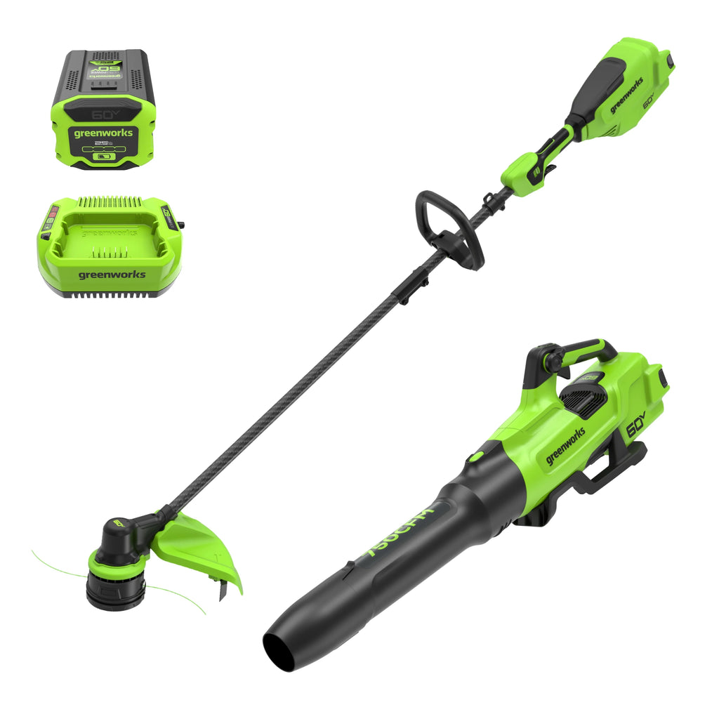 60V 16 Front Mount Carbon Fiber String Trimmer & 750 CFM Blower Kit W465135