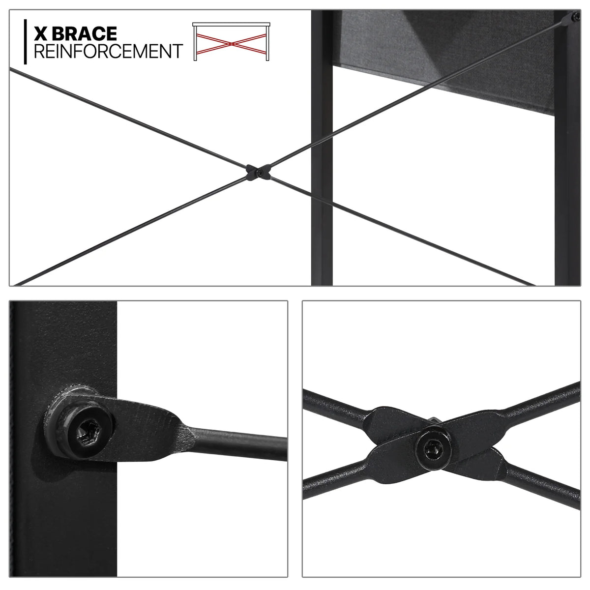 55" Black Computer Desk with Storage Bag T139